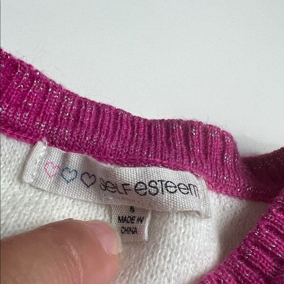 Self Esteem Girls Size 5 Owl Print Winter Theme Knit Sweater Dress - Picture 2 of 3